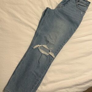 Abercrombie & Fitch Light Blue Ripped Jeans
